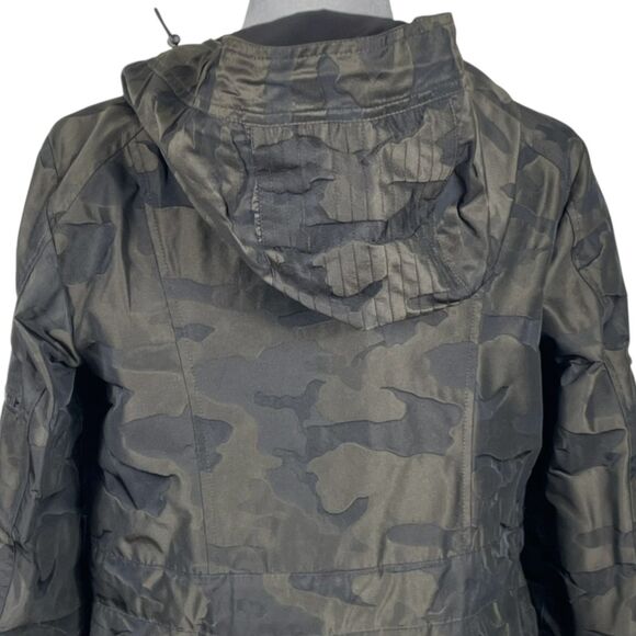 BLANC NOIR Camo Grenadier Utility Jacket Size XS Hooded Olive Green Jacquard EUC - Picture 11 of 16